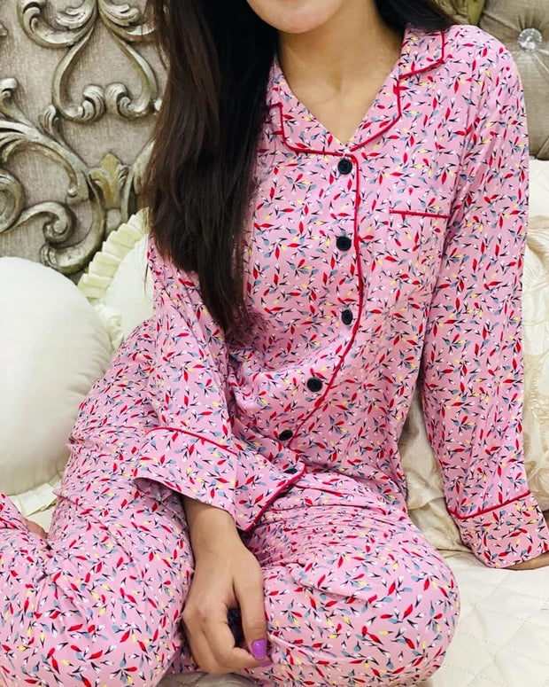 Pink Contrast PJ Set - Hues